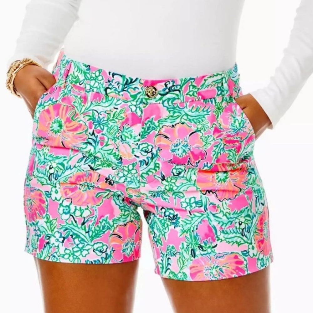 Lilly Pulitzer Gretchen 5” High Rise Short - size 6 -Soleil Pink